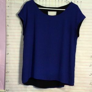 NO BRAND TAG, NO SIZE TAG, … women’s top  blue w/black liner
